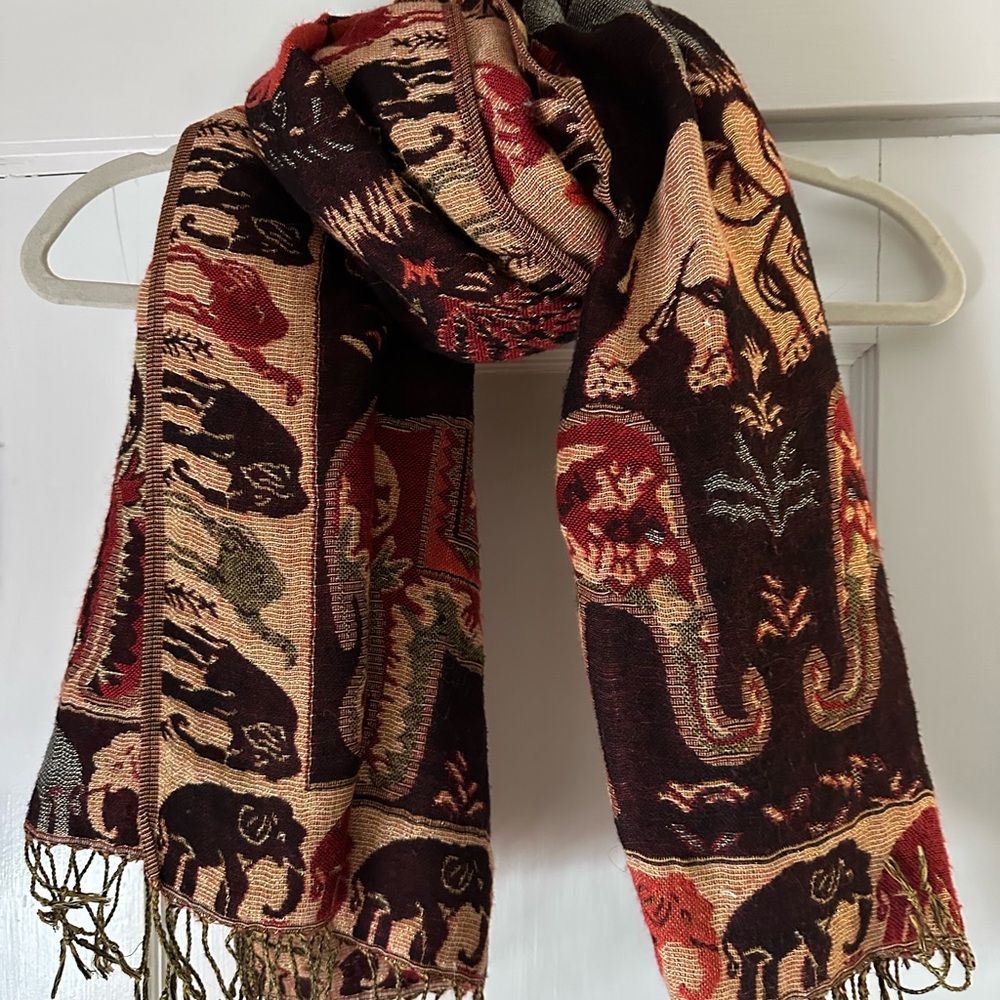 Pashmina Multicolor Patterned Scarf
